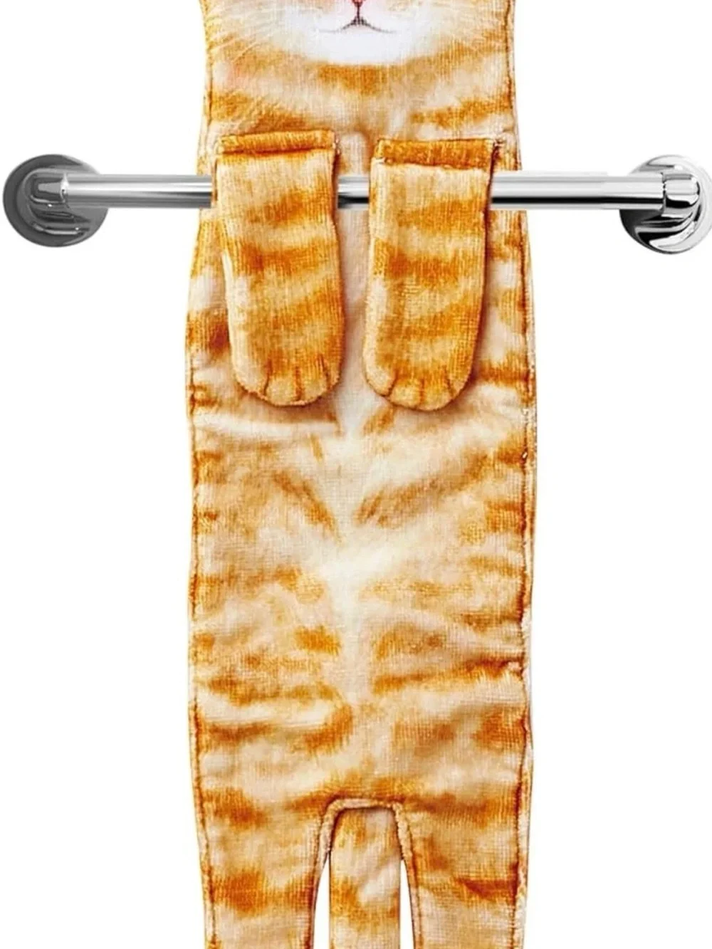2 - Fun & Cute Cat Decor Hanging Hand Towels, Washcloths